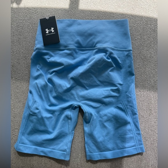 NWT Under Armour Light Blue Womens Compression Athletic Shorts - Picture 5 of 5